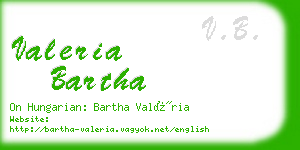 valeria bartha business card